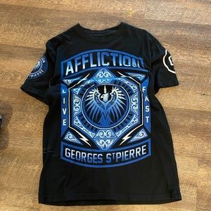 affliction mens T shirt buckle brand medium